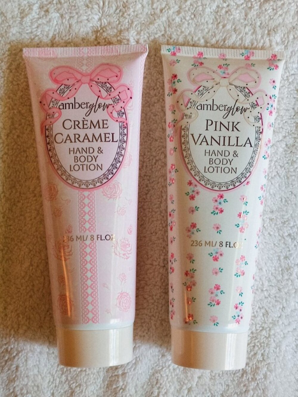 2 Luxurious 8oz Amberglow Hand & Body Lotions & 20pk Hand Wipes NWT - Picture 12 of 12